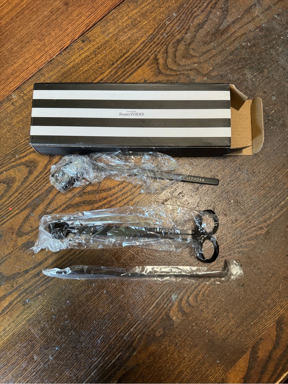 Sephora Black Striped Box with Candle Care Tools